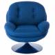 Fauteuil Mémento Hive Athezza Assise Pivotante en Polyester Bleu Electrique Mobilier Design 81x83x86cm