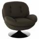 Fauteuil Mémento Hive Athezza Assise Pivotante en Polyester Kaki Mobilier Design 81x83x86cm