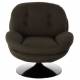 Fauteuil Mémento Hive Athezza Assise Pivotante en Polyester Kaki Mobilier Design 81x83x86cm