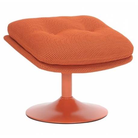 Repose Pied Hive Memento Athezza Assise en Polyester Orange Pouf d'Appoint Design 44x45x50cm