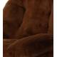 Fauteuil Memento Fausse Fourrure Chocolat Marque Athezza Loveuse Pivotante Acier 81x83x86cm