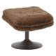 Repose Pied Memento Fausse Fourrure Chocolat Athezza Pouf d’Appoint Assise Acier 44x45x50cm