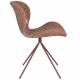 Lot de 2 Chaises Design OMG Zuiver en Tissu et Acier Rouge 51x59x79cm
