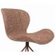 Lot de 2 Chaises Design OMG Zuiver en Tissu et Acier Rouge 51x59x79cm