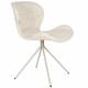 Lot de 2 Chaises Design OMG Zuiver en Tissu et Acier Beige 51x59x79cm