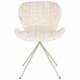 Lot de 2 Chaises Design OMG Zuiver en Tissu et Acier Beige 51x59x79cm