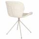 Lot de 2 Chaises Design OMG Zuiver en Tissu et Acier Beige 51x59x79cm