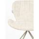 Lot de 2 Chaises Design OMG Zuiver en Tissu et Acier Beige 51x59x79cm