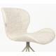 Lot de 2 Chaises Design OMG Zuiver en Tissu et Acier Beige 51x59x79cm