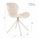 Lot de 2 Chaises Design OMG Zuiver en Tissu et Acier Beige 51x59x79cm
