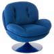Fauteuil Mémento Hive Athezza Assise Pivotante en Polyester Bleu Electrique Mobilier Design 81x83x86cm