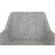 Lot de 2 Fauteuils Pivotants Doulton Vintage Gris Zuiver Sièges Assises de Table en Tissu Chiné et Métal 61x67x80cm