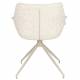 Lot de 2 Fauteuils Pivotants Doulton Vintage Beige Zuiver Sièges Assises de Table en Tissu Chiné et Métal 61x67x80cm