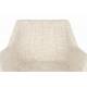 Lot de 2 Fauteuils Pivotants Doulton Vintage Beige Zuiver Sièges Assises de Table en Tissu Chiné et Métal 61x67x80cm
