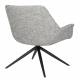 Fauteuil Vintage Doulton Zuiver Siège Pivotant Gris Assise de Salon en Tissu et Acier 78,5x80,5x84,5cm