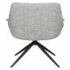 Fauteuil Vintage Doulton Zuiver Siège Pivotant Gris Assise de Salon en Tissu et Acier 78,5x80,5x84,5cm