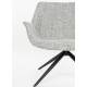 Fauteuil Vintage Doulton Zuiver Siège Pivotant Gris Assise de Salon en Tissu et Acier 78,5x80,5x84,5cm