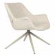 Fauteuil Vintage Doulton Zuiver Siège Pivotant Beige Assise de Salon en Tissu et Acier 78,5x80,5x84,5cm