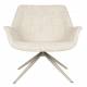 Fauteuil Vintage Doulton Zuiver Siège Pivotant Beige Assise de Salon en Tissu et Acier 78,5x80,5x84,5cm