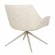 Fauteuil Vintage Doulton Zuiver Siège Pivotant Beige Assise de Salon en Tissu et Acier 78,5x80,5x84,5cm