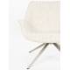 Fauteuil Vintage Doulton Zuiver Siège Pivotant Beige Assise de Salon en Tissu et Acier 78,5x80,5x84,5cm