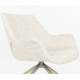 Fauteuil Vintage Doulton Zuiver Siège Pivotant Beige Assise de Salon en Tissu et Acier 78,5x80,5x84,5cm