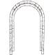 Sublime Arche Simple Tuteur Arc à Rosiers Passage de Jardin en Acier Oxydé 32x140x236cm