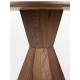 Table de Repas Lotus Zuiver Table de Salle à Manger Ronde Piètement Central Finition Noyer 75x120x120cm