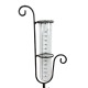 Pluviomètre à Piquer Tuteur Plante Décoration de Jardin Motif Papillon en Fer Patiné et Tube en Verre 6,5x15,5x107cm