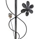 Pluviomètre à Piquer Tuteur Plante Décoration de Jardin Motif Papillon en Fer Patiné et Tube en Verre 6,5x15,5x107cm