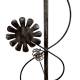 Pluviomètre à Piquer Tuteur Plante Décoration de Jardin Motif Colibri en Fer Patiné et Tube en Verre 6,5x15,5x107cm