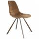 Lot de 2 Chaises Velours Franky Cognac Dutchbone Vintage Tendance Sièges de Table 46x56x83cm