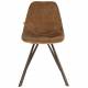 Lot de 2 Chaises Velours Franky Cognac Dutchbone Vintage Tendance Sièges de Table 46x56x83cm