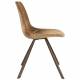 Lot de 2 Chaises Velours Franky Cognac Dutchbone Vintage Tendance Sièges de Table 46x56x83cm