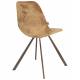 Lot de 2 Chaises Velours Franky Cognac Dutchbone Vintage Tendance Sièges de Table 46x56x83cm