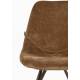 Lot de 2 Chaises Velours Franky Cognac Dutchbone Vintage Tendance Sièges de Table 46x56x83cm
