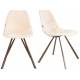 Lot de 2 Chaises Velours Franky Beige Dutchbone Vintage Tendance Sièges de Table 46x56x83cm