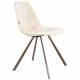 Lot de 2 Chaises Velours Franky Beige Dutchbone Vintage Tendance Sièges de Table 46x56x83cm