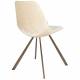 Lot de 2 Chaises Velours Franky Beige Dutchbone Vintage Tendance Sièges de Table 46x56x83cm