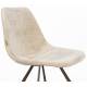 Lot de 2 Chaises Velours Franky Beige Dutchbone Vintage Tendance Sièges de Table 46x56x83cm