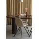 Lot de 2 Chaises Velours Franky Beige Dutchbone Vintage Tendance Sièges de Table 46x56x83cm