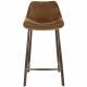 Lot de 2 Chaises de Bar Franky Velours Cognac Dutchbone Vintage Tendance Sièges Haut 45x52x91cm