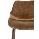 Lot de 2 Chaises de Bar Franky Velours Cognac Dutchbone Vintage Tendance Sièges Haut 45x52x91cm