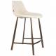 Lot de 2 Chaises de Bar Franky Velours Beige Dutchbone Vintage Tendance Sièges Haut 45x52x91cm