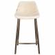 Lot de 2 Chaises de Bar Franky Velours Beige Dutchbone Vintage Tendance Sièges Haut 45x52x91cm