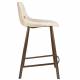 Lot de 2 Chaises de Bar Franky Velours Beige Dutchbone Vintage Tendance Sièges Haut 45x52x91cm