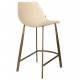 Lot de 2 Chaises de Bar Franky Velours Beige Dutchbone Vintage Tendance Sièges Haut 45x52x91cm