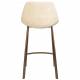 Lot de 2 Chaises de Bar Franky Velours Beige Dutchbone Vintage Tendance Sièges Haut 45x52x91cm