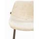 Lot de 2 Chaises de Bar Franky Velours Beige Dutchbone Vintage Tendance Sièges Haut 45x52x91cm