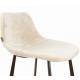 Lot de 2 Chaises de Bar Franky Velours Beige Dutchbone Vintage Tendance Sièges Haut 45x52x91cm